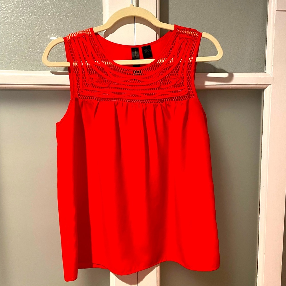 Orange chiffon blouse